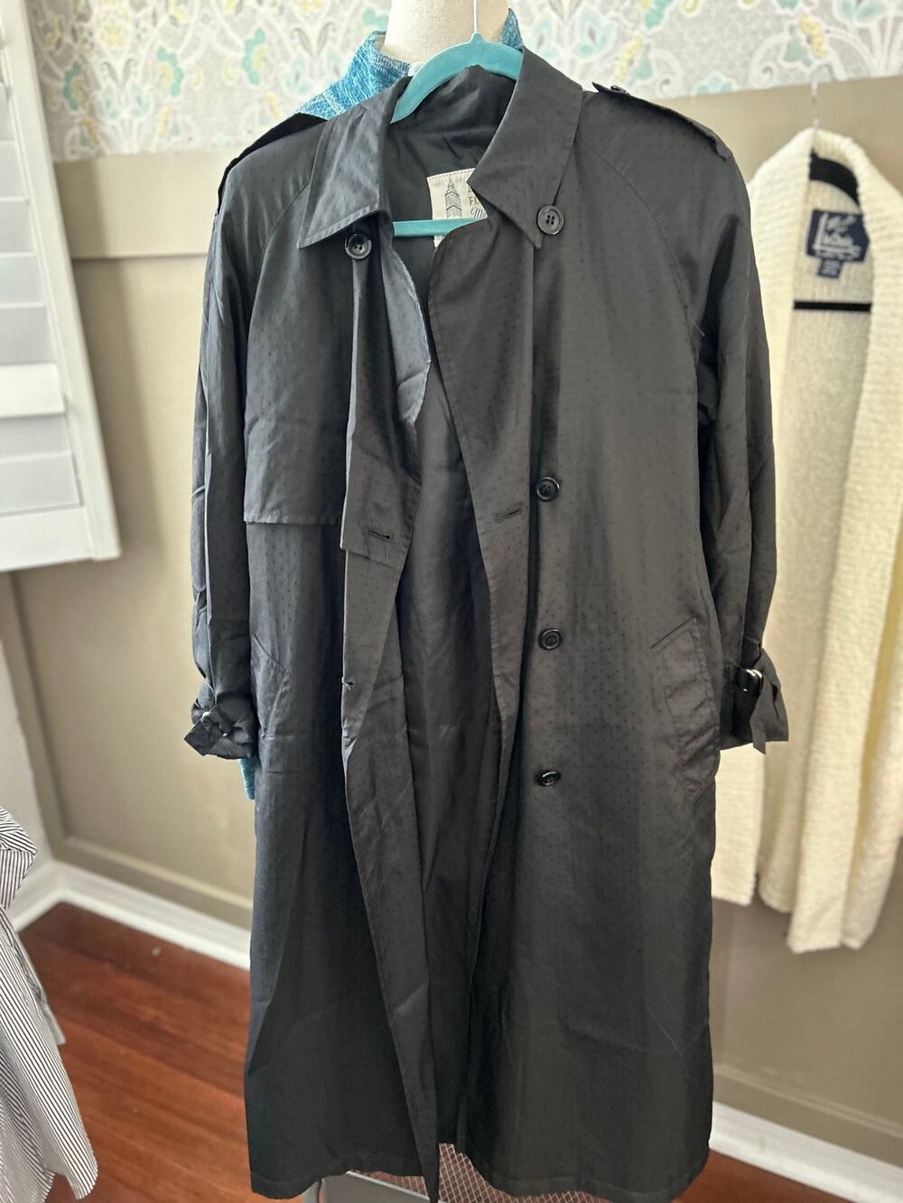 London fog main coat vintage rain gear size 8